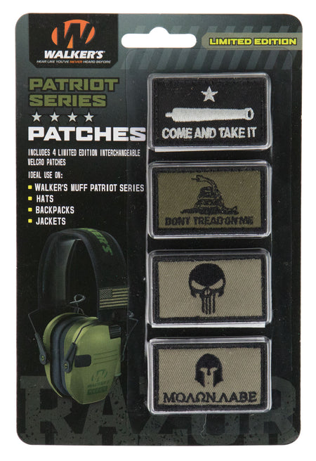 Walkers Patriot Come & Take It Muff Patch Kit 4-Pair Velcro GXPPATKIT
