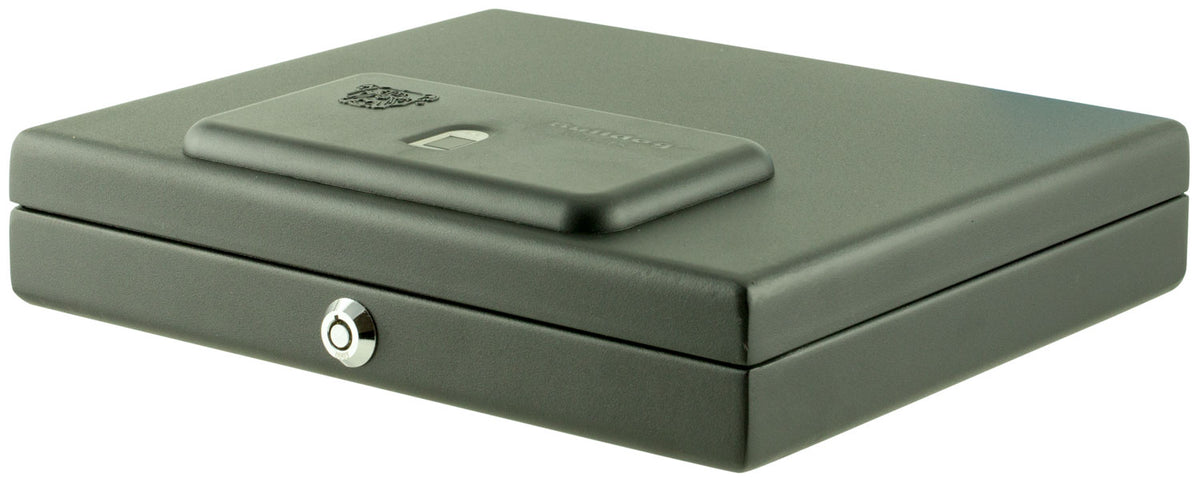 Bulldog BD4055B Magnum Top-Load Biometric Quick-Access Vault Fingerprint ID Entry Black Steel Holds 1 Handgun
