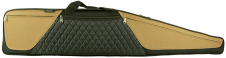 Bulldog BD365 Elite Shotgun Case 52" Black/Tan Nylon, Quilted Outer Panels and Custom Zippers