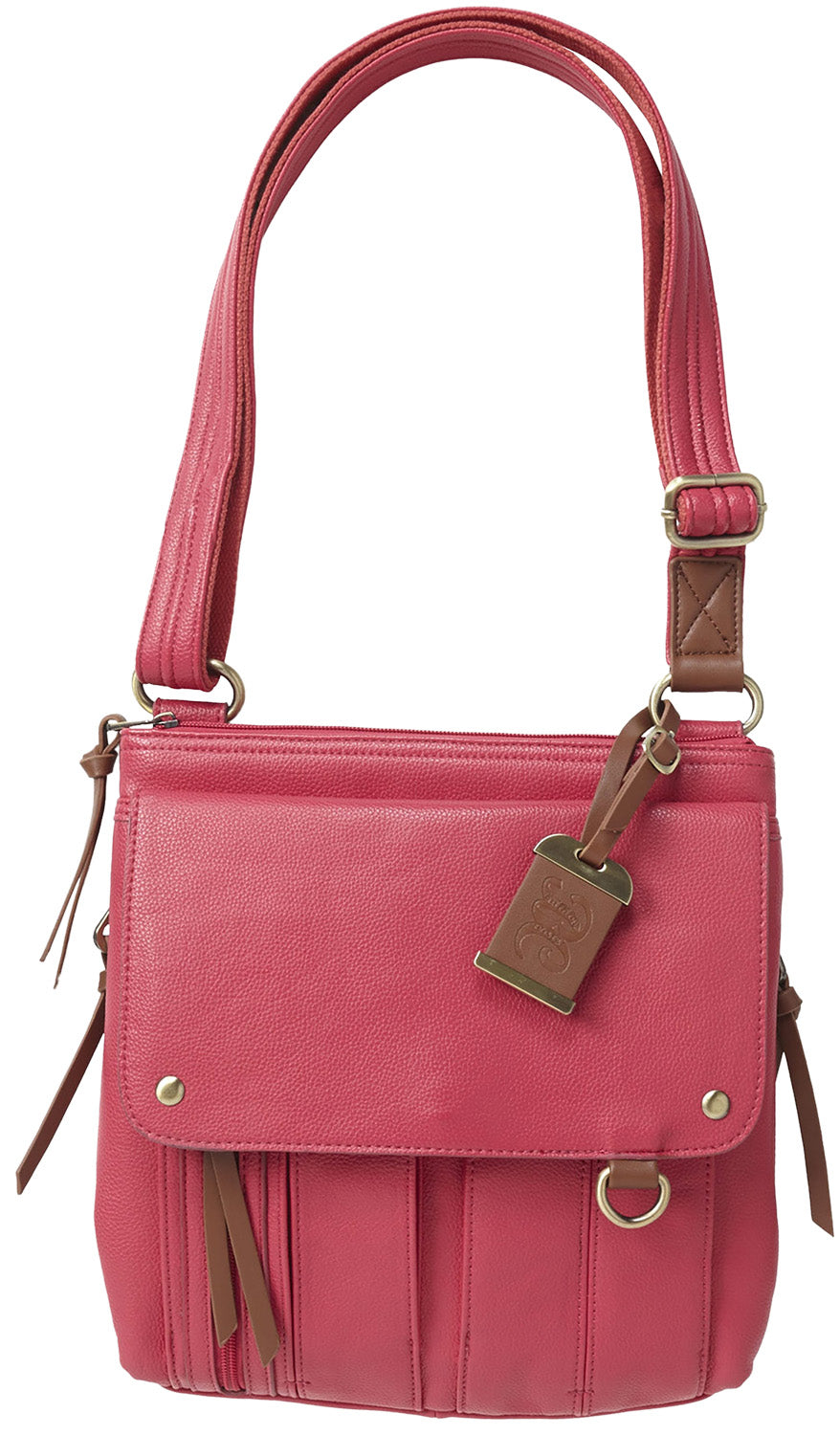 Bulldog BDP036 Ambidextrous Pink Leather Cross Body Purse with Integrated Holster Small Pistols