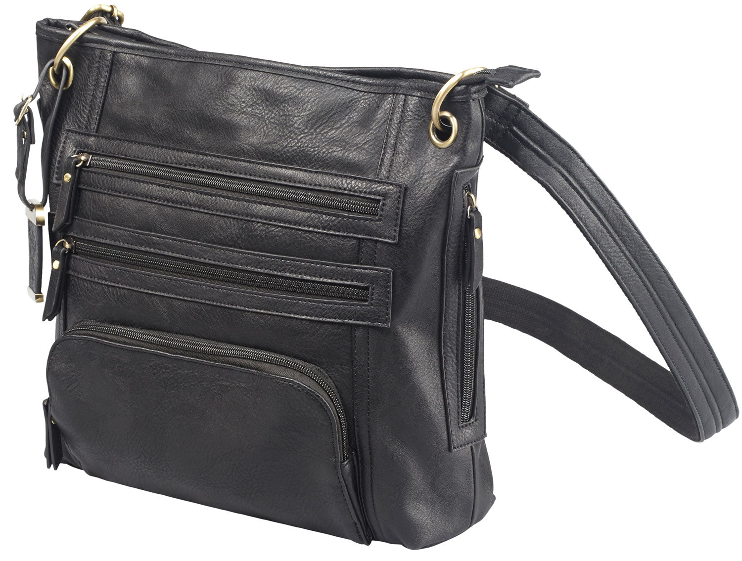 Bulldog BDP038 Ambidextrous Black Leather Cross Body Purse with Integrated Holster Small Pistols