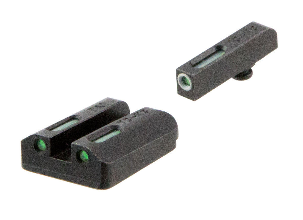 TruGlo TFX TG13TA2A Black Green Tritium Fiber Optic Front/Rear Sights White Outline
