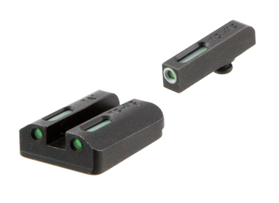 TruGlo TFX TG13TA2A Black Green Tritium Fiber Optic Front/Rear Sights White Outline