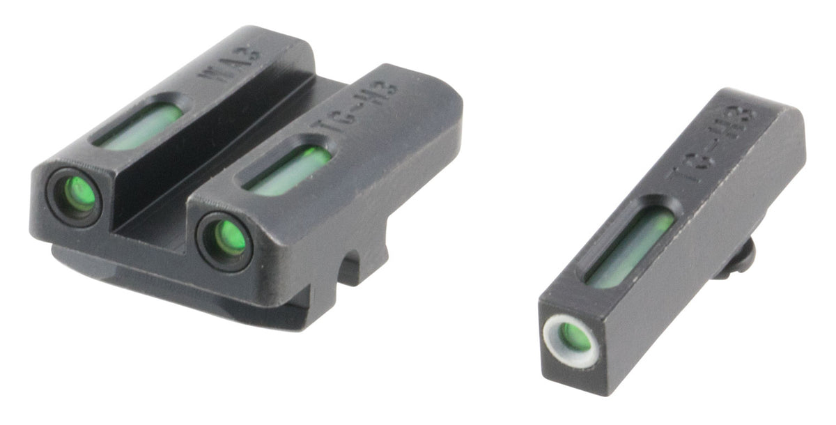 TruGlo TFX TG13WA3A White Outline Green Tritium & Fiber Optic Front/Rear Sight Combo