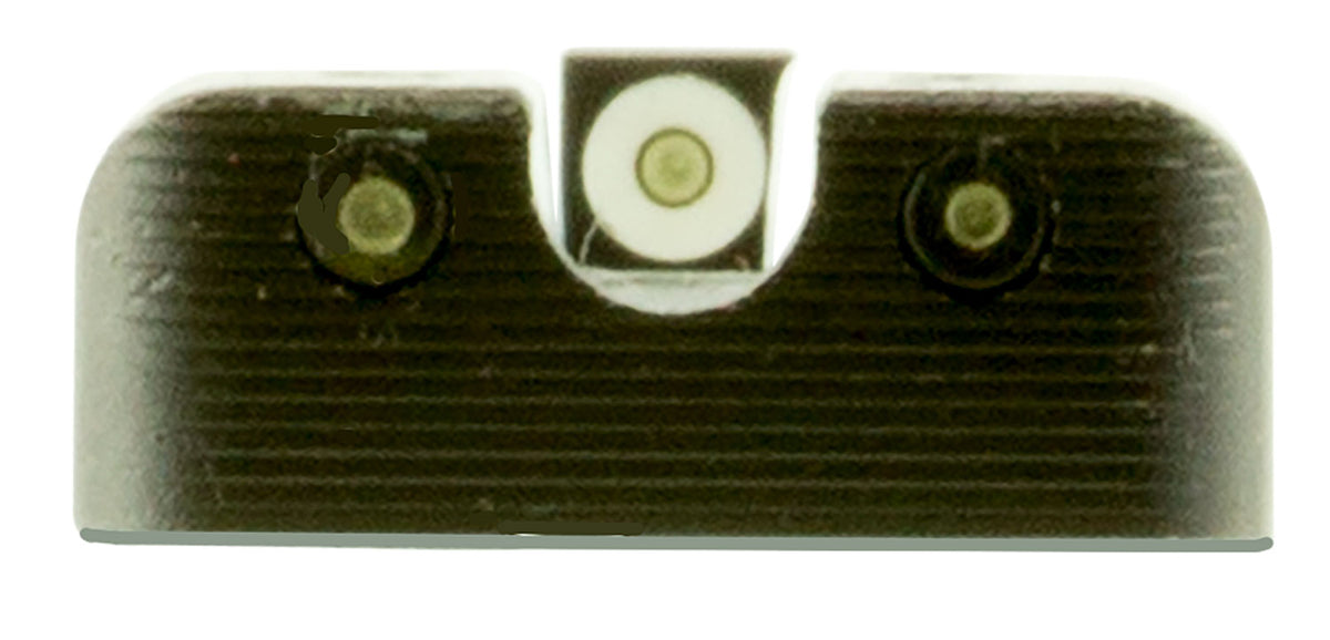 TruGlo TG231H1W Tritium Pro Black Green Tritium Iron Sight Set with White Outline