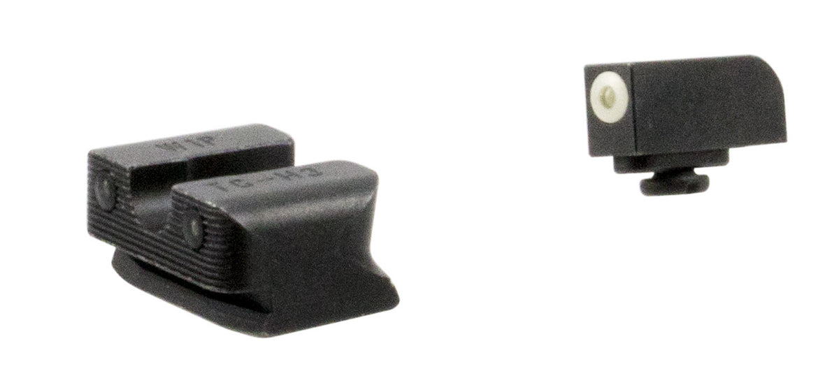TruGlo TG231W1W Tritium Pro Black Green Tritium White Outline Front/Rear Sight Combo