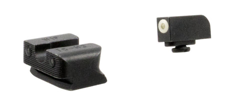 TruGlo TG231W1W Tritium Pro Black Green Tritium White Outline Front/Rear Sight Combo