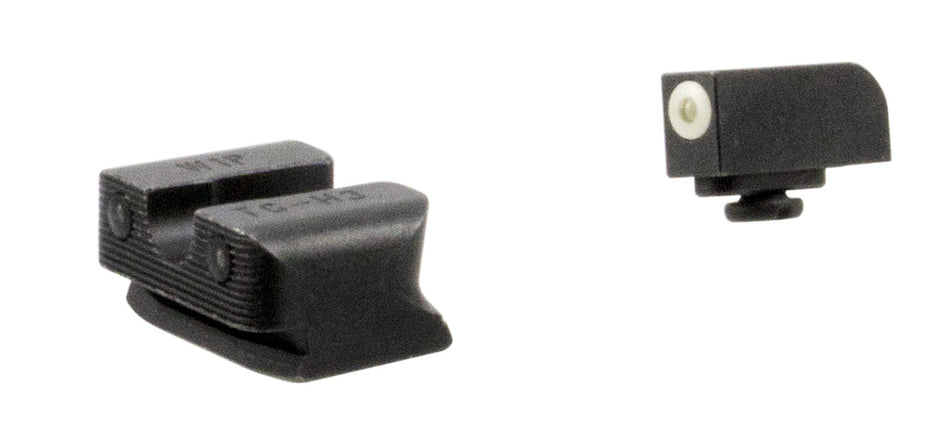 TruGlo TG231W1W Tritium Pro Black Green Tritium White Outline Front/Rear Sight Combo