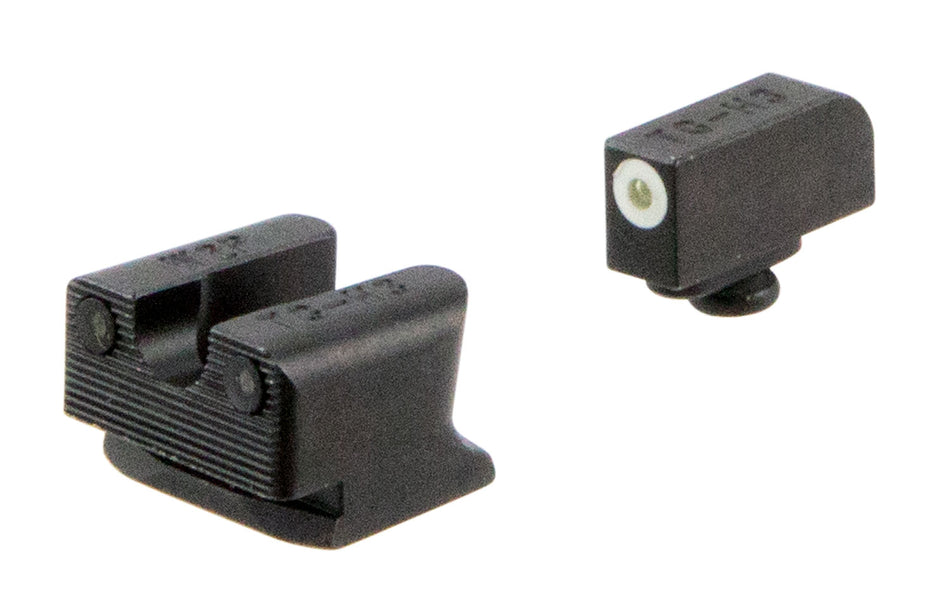 TruGlo TG231W2W Tritium Pro Black Green Tritium White Outline Front/Rear Iron Sight Pair