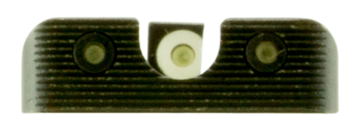 TruGlo TG231X1W Tritium Pro Black Green Tritium White Outline Front/Rear Iron Sight Pair