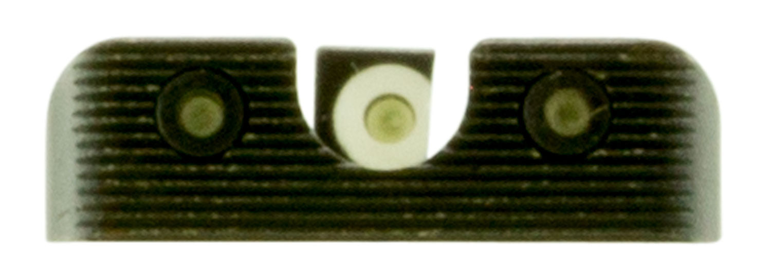 TruGlo TG231X1W Tritium Pro Black Green Tritium White Outline Front/Rear Iron Sight Pair