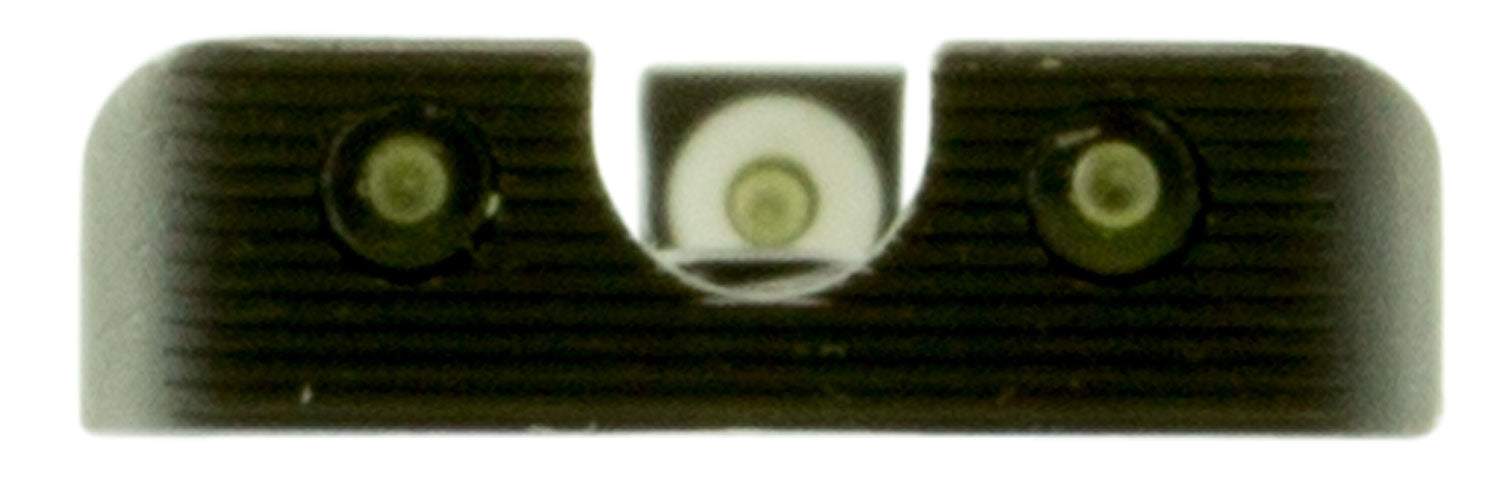 TruGlo TG231MP1W Tritium Pro Replacement Night Sights White Outline Front Green Tritium Rear