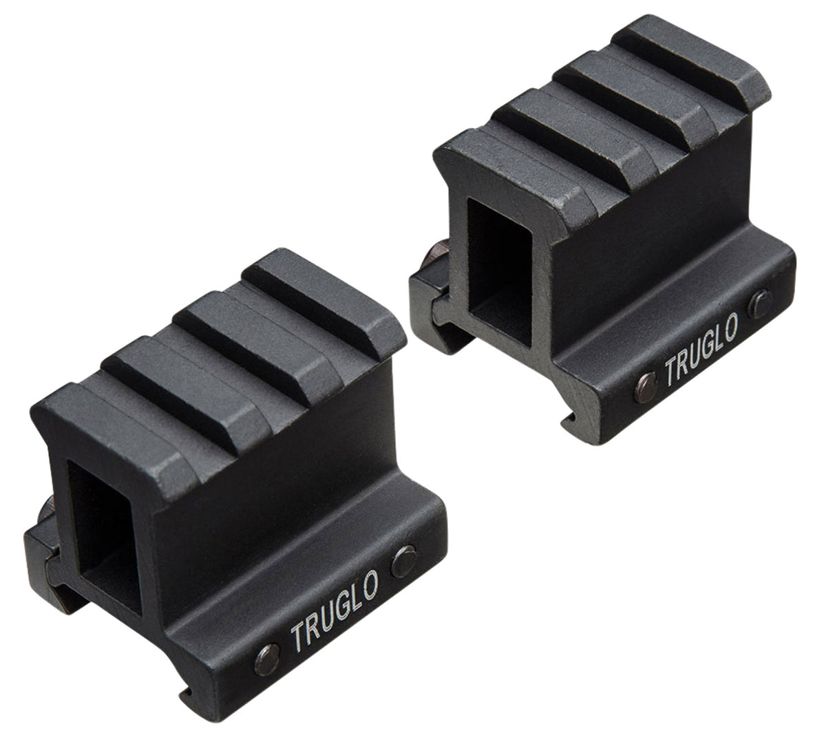 TruGlo TG8992B Matte Black Anodized Picatinny Riser Mount Set for Optics