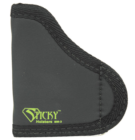 Sticky Holsters SM3 Pocket IWB Holster Black/Green Latex Free Rubber Fits .380 Auto with Laser Up To 2.75" Barrel Ambidextrous
