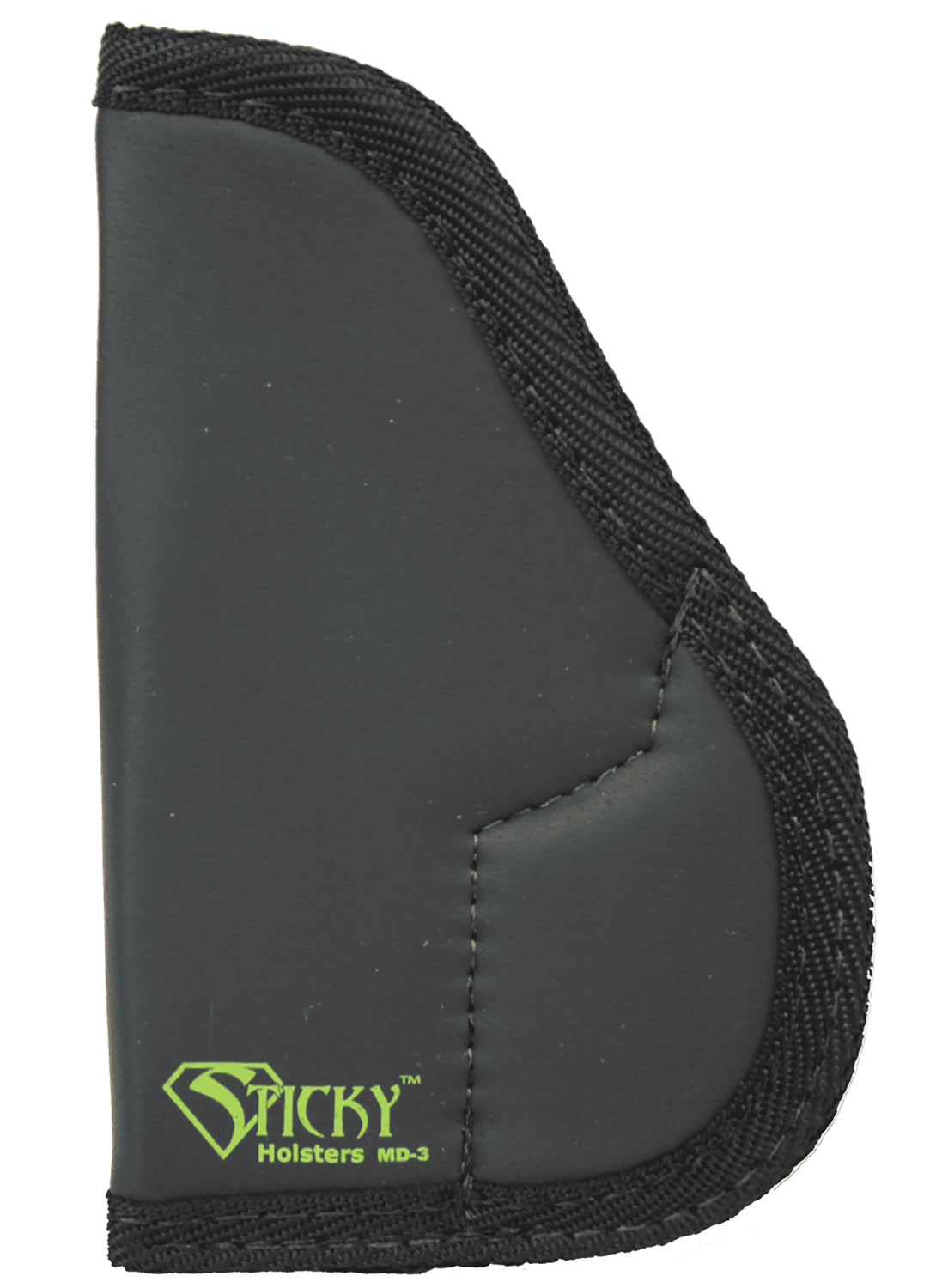 Sticky Holsters MD3 Carry Holster Black/Green Latex Free Rubber Fits Walther PPK Pistol Ambidextrous