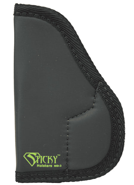 Sticky Holsters MD3 Carry Holster Black/Green Latex Free Rubber Fits Walther PPK Pistol Ambidextrous