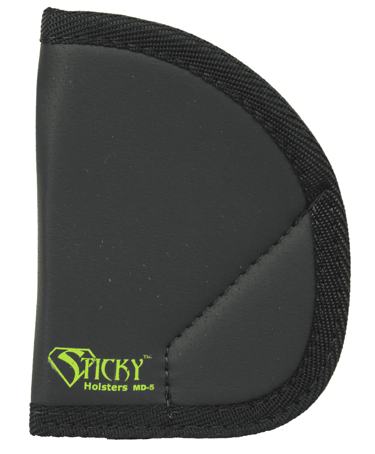 Sticky Holsters MD5 Carry Holster Black/Green Latex Free Rubber Fits Ruger LCR and S&W J-Frame Revolver Ambidextrous