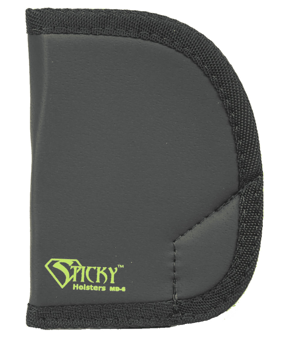 Sticky Holsters MD6 Carry Holster Black/Green Latex Free Rubber Fits Ruger SP101 Compact Revolver Ambidextrous