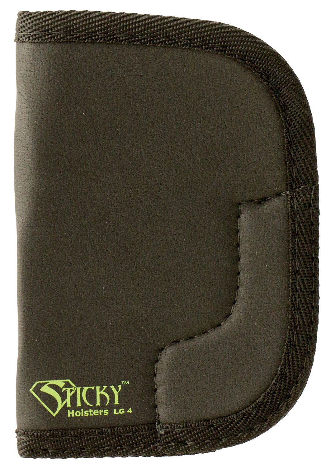 Sticky Holsters LG4 Ambidextrous Latex Free Rubber Holster Large Revolvers 3" Barrel Black and Green