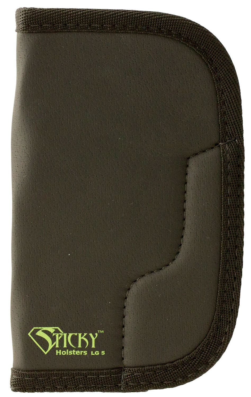Sticky Holsters LG5 Latex Free Synthetic Rubber Holster Large Revolvers up to 4" Barrel Black/Green Logo