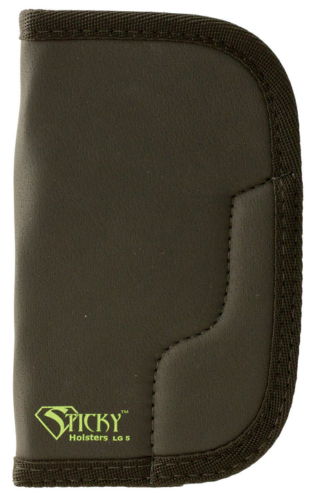 Sticky Holsters LG5 Latex Free Synthetic Rubber Holster Large Revolvers up to 4" Barrel Black/Green Logo