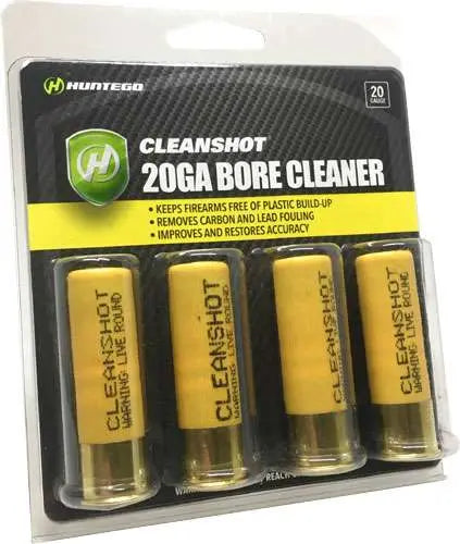 HUNTEGO CleanShot 20GA Cleaning Rounds 4-Round Pack Case of 24