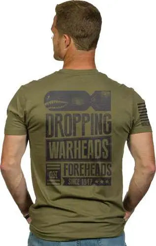Nine Line Apparel Warheads on Foreheads Graphic Tee Military Green X-Large