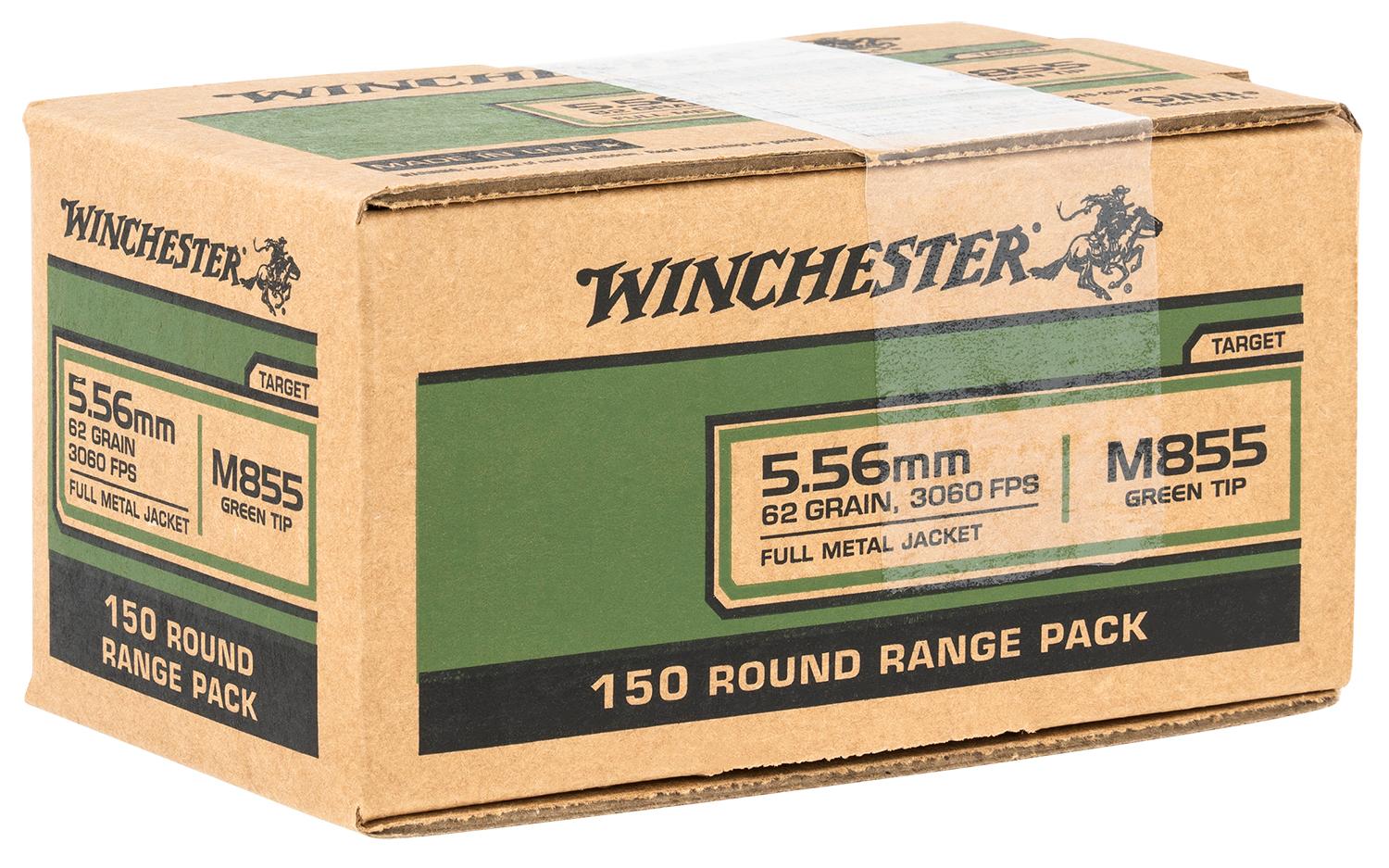 Winchester Ammo WM855150 USA 223 Rem 62 gr Full Metal Jacket (FMJ) Value Pack