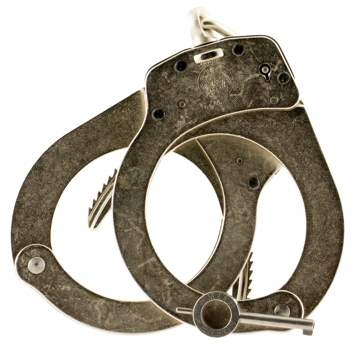 Smith & Wesson 350132 M-1 Adjustable Nickel Handcuffs with Push Pin Lock