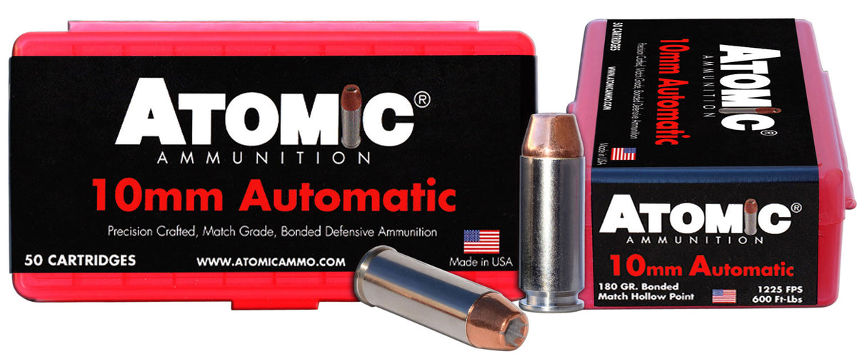Atomic Precision Craft 10mm Auto 180 grain Bonded Match Hollow Point ammunition