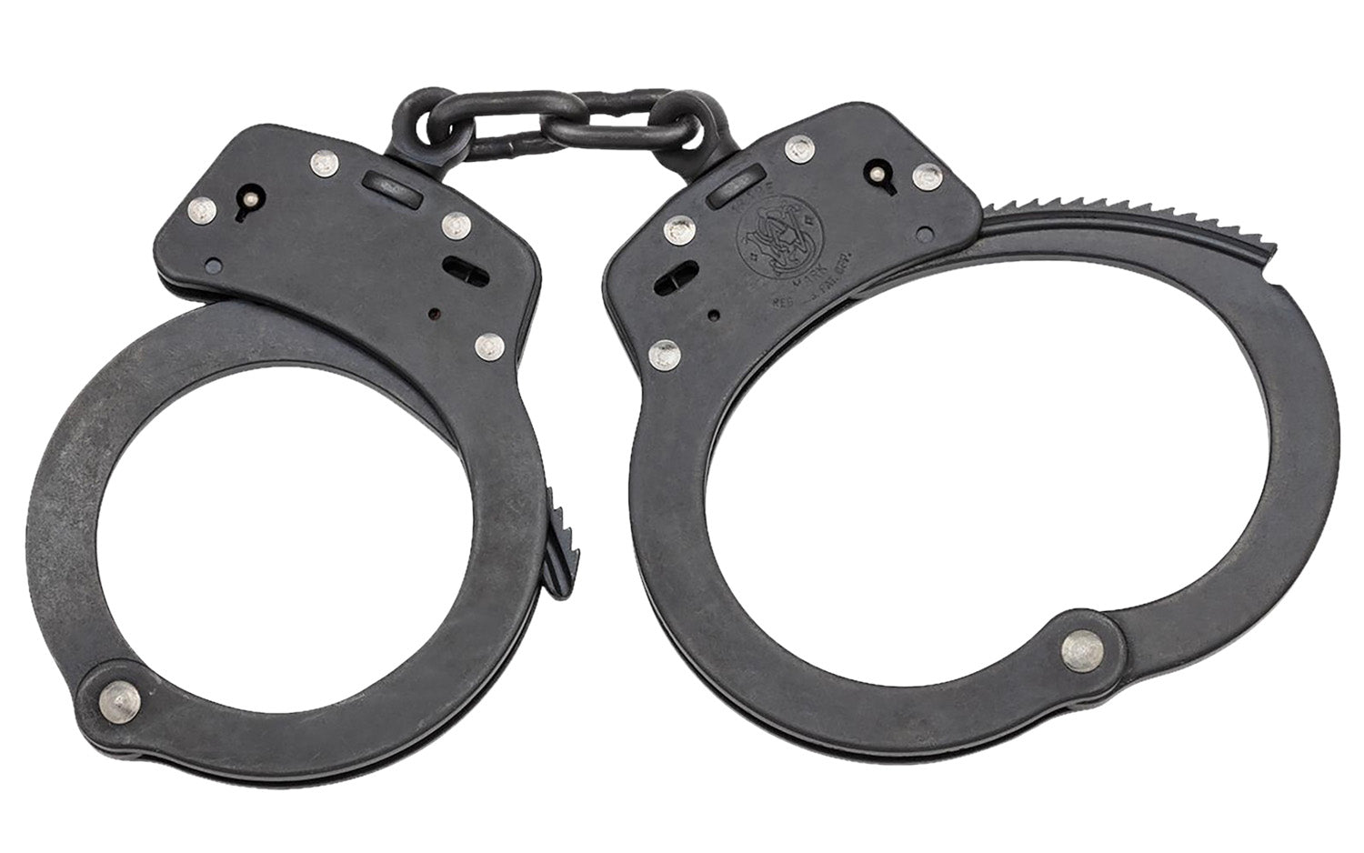 Smith & Wesson 350101 100 Series Blued Steel Slot Lock Handcuffs