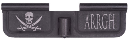 Spikes SED7003 AR-15 Mil-Spec Ejection Port Door - Pirate Laser Engraved Black Phosphate Stamped Steel
