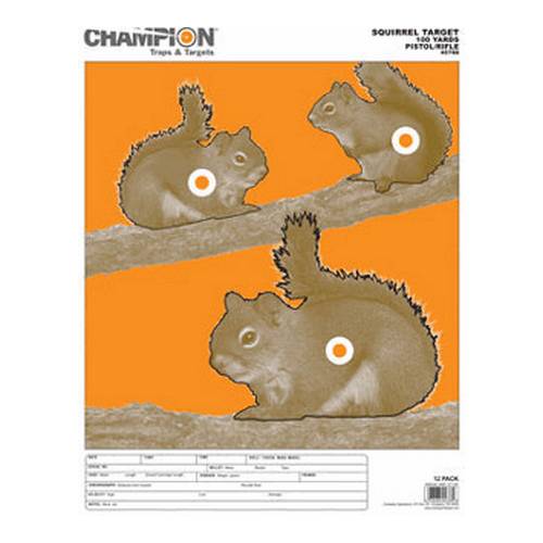 Large Squirrel Practice Shooting Targets 12 Count