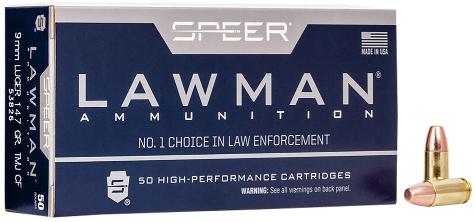 CCI Speer 9mm Lawman 147 Grain TMJ