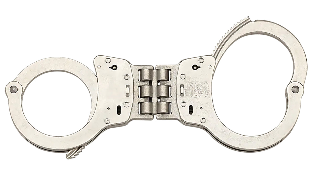 Smith & Wesson 350096 300 Series Hinged Nickel Finish Handcuffs