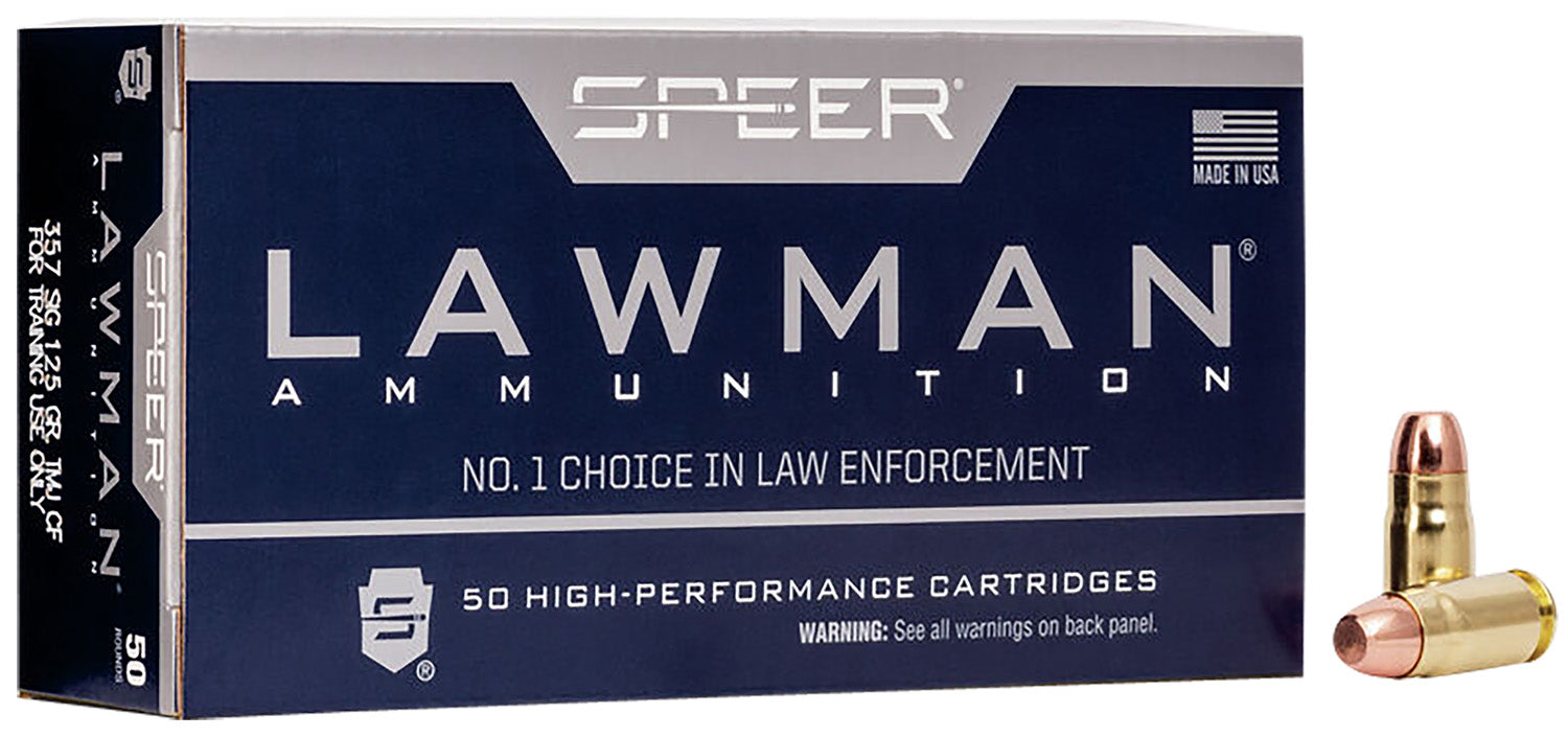 Speer Lawman Training Clean-Fire Total Metal Jacket Flat Nose 125 Grain .357 Sig 1350 fps