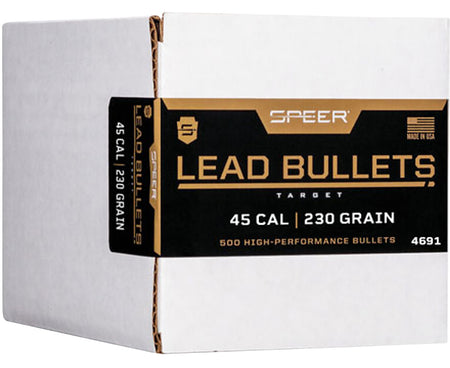Speer 4691 Handgun 45 Cal 230gr Lead Round Nose Bullets 500 Per Box