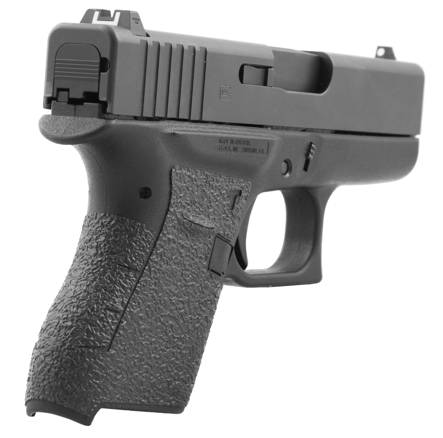 Talon Grips 100R Textured Rubber Adhesive Grip Compatible with Glock 43, Black