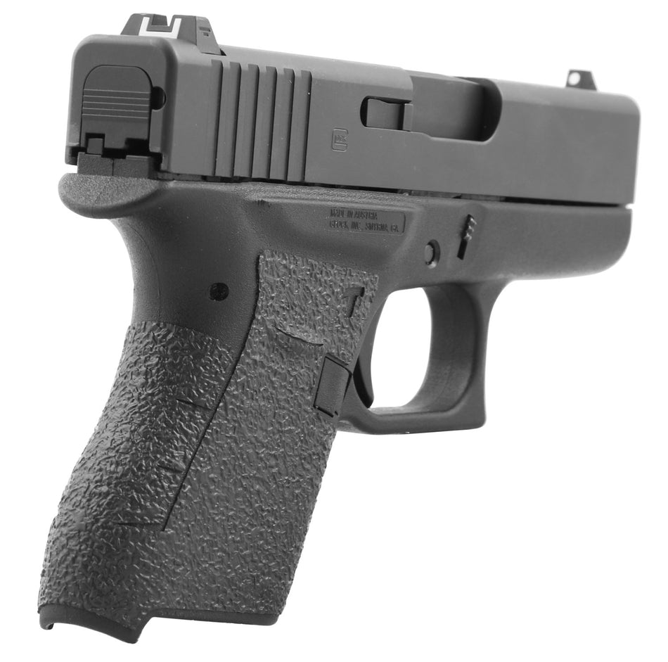 Talon Grips 100R Textured Rubber Adhesive Grip Compatible with Glock 43, Black