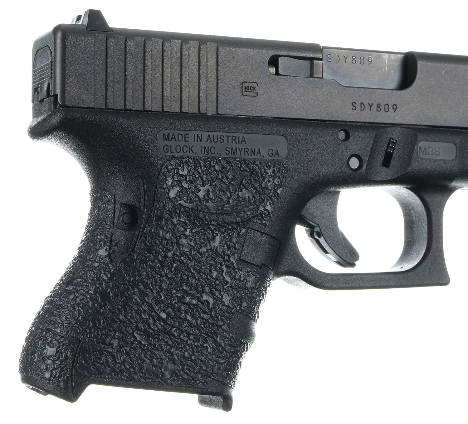 Talon Grips Glock 26/27/28/33/39 Gen4 116R Rubber Grip Wrap No Backstrap, Black