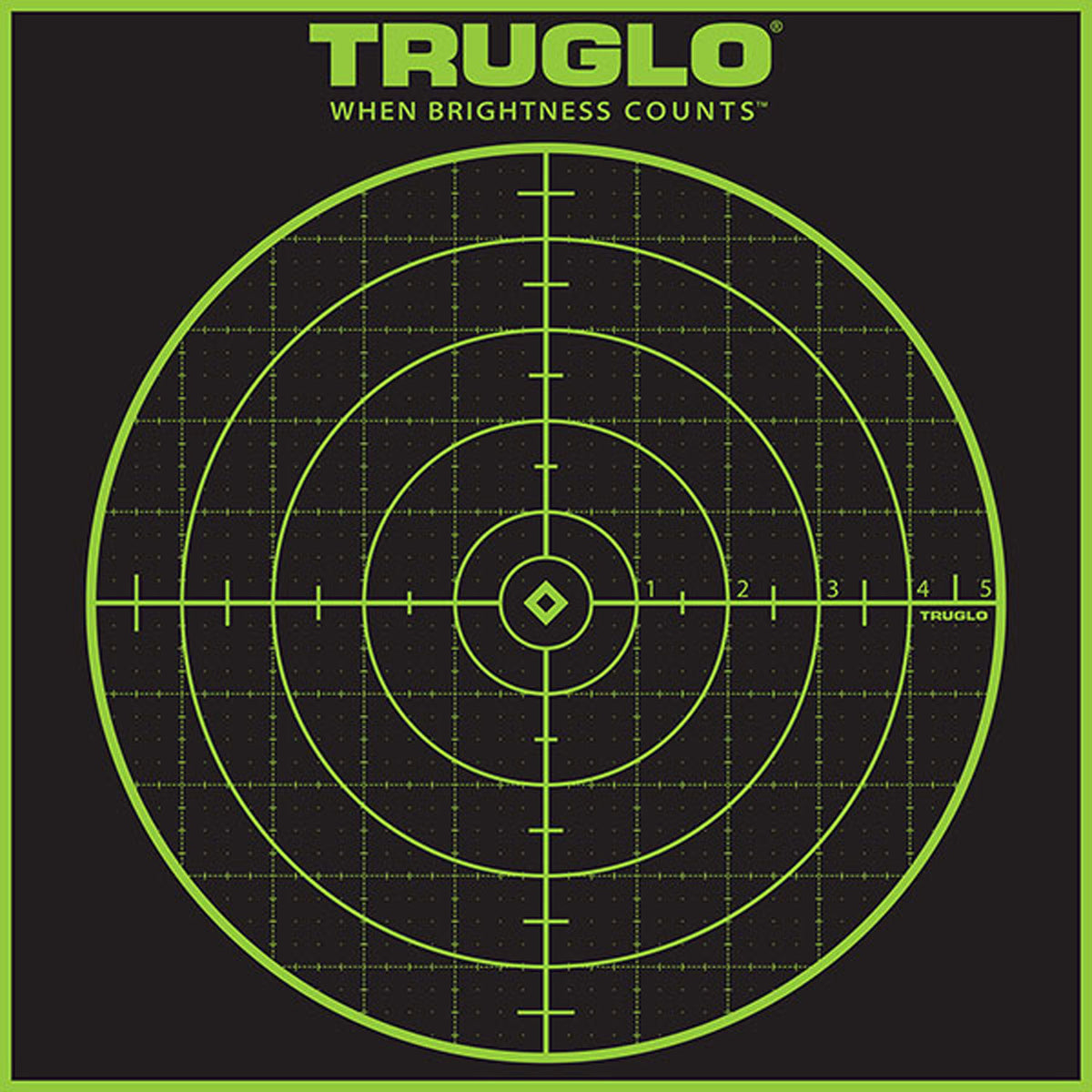 TruGlo TG10A12 Tru-See Self-Adhesive Green Halo Grid Bullseye Paper Targets 12 Pack