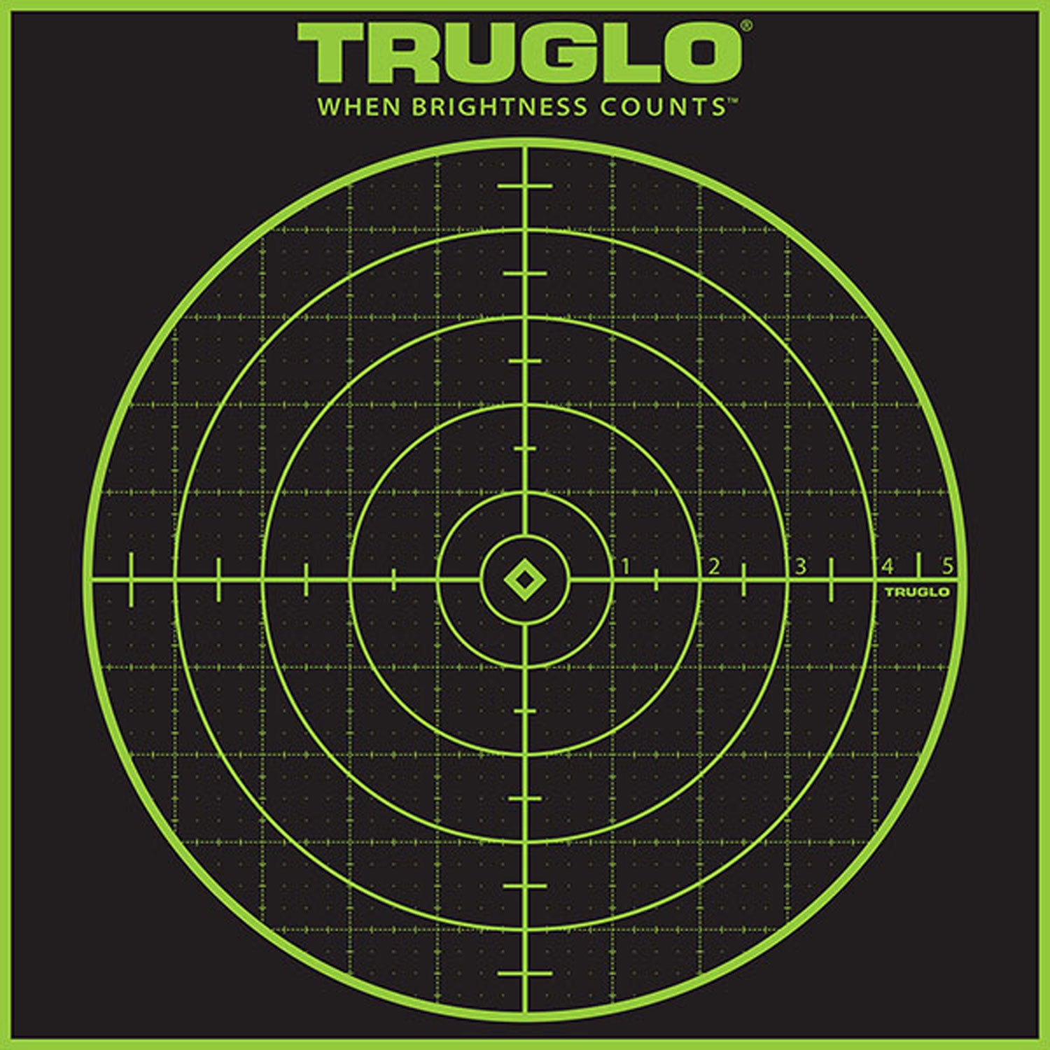 TruGlo TG10A12 Tru-See Self-Adhesive Green Halo Grid Bullseye Paper Targets 12 Pack