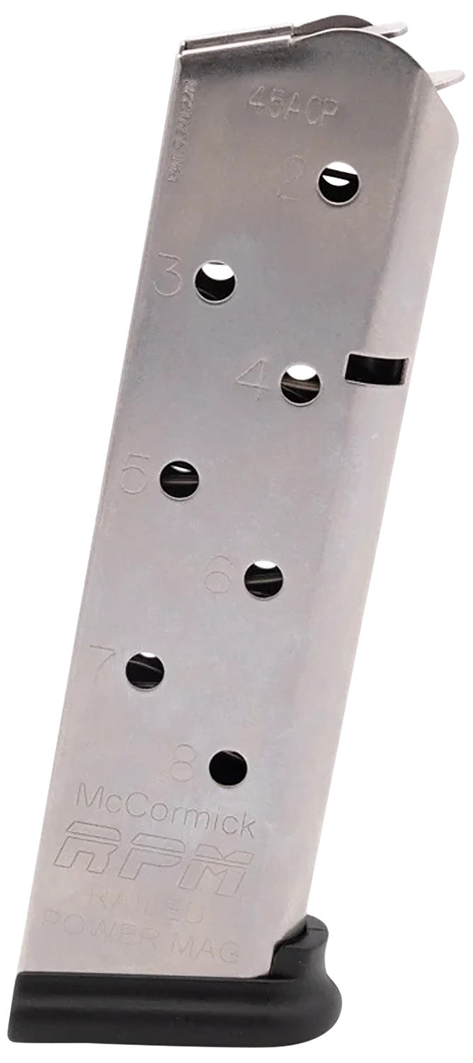 CMC Products 17130 .45 ACP 8-Round RPM 1911 Government Stainless Steel Black Base Pad Handgun Magazine