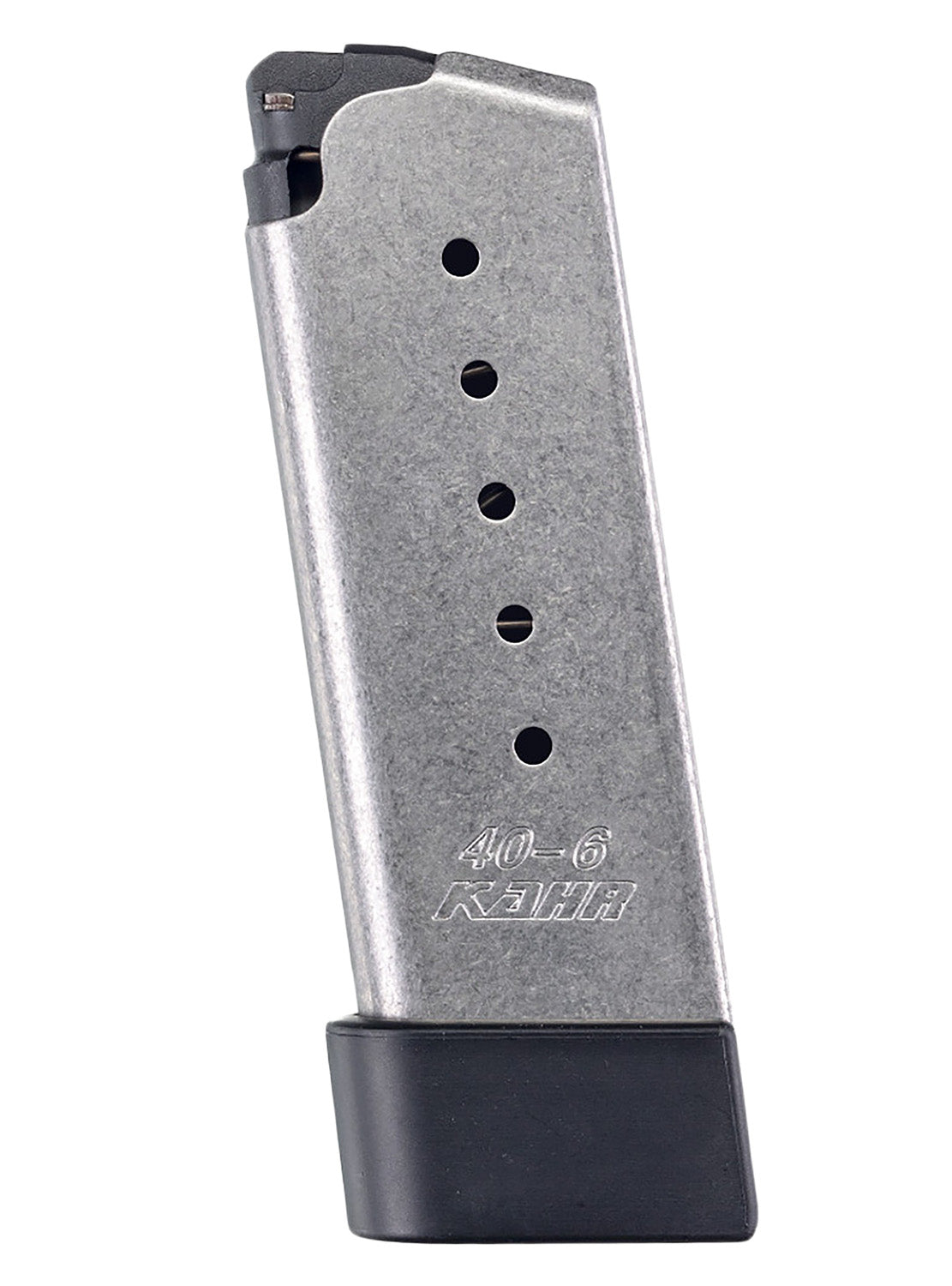 Kahr Arms OEM Stainless .40 S&W 6-Round Handgun Magazine with Grip Extension for CM/MK/PM/Covert