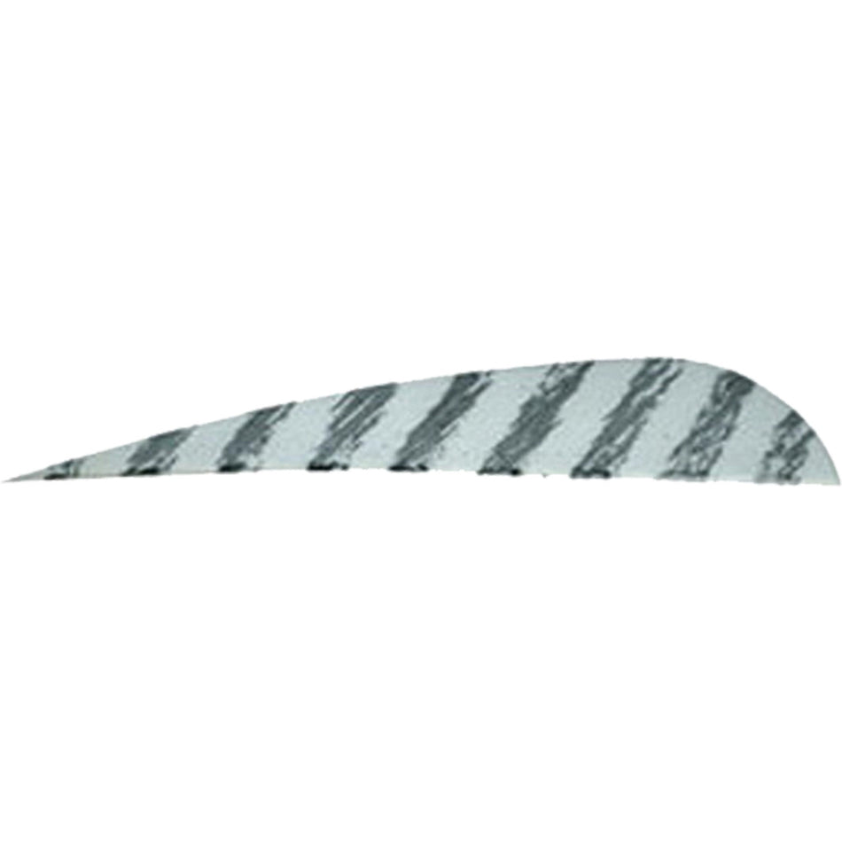 Gateway 4" Barred White Right Wing Parabolic Feathers 50-Pack