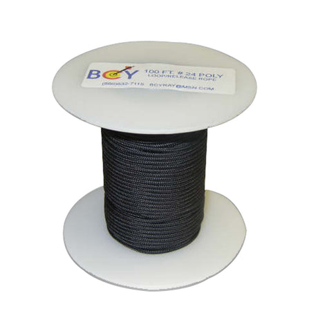 BCY 24 Braided Polyester D-Loop Material Black 100 ft.