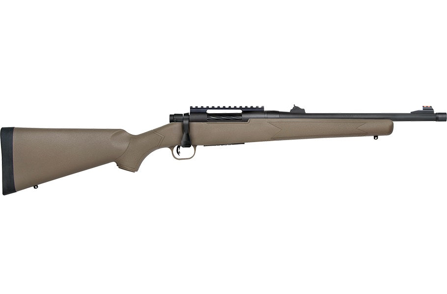 Mossberg 28051 Patriot 450 Bushmaster Caliber with 3+1 Capacity, 16.25" Threaded/Fluted Barrel, Matte Blued Metal Finish & Flat Dark Earth Synthetic Stock Right Hand (Full Size)