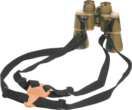 TOC Black Binocular Harness with Genuine Leather Center