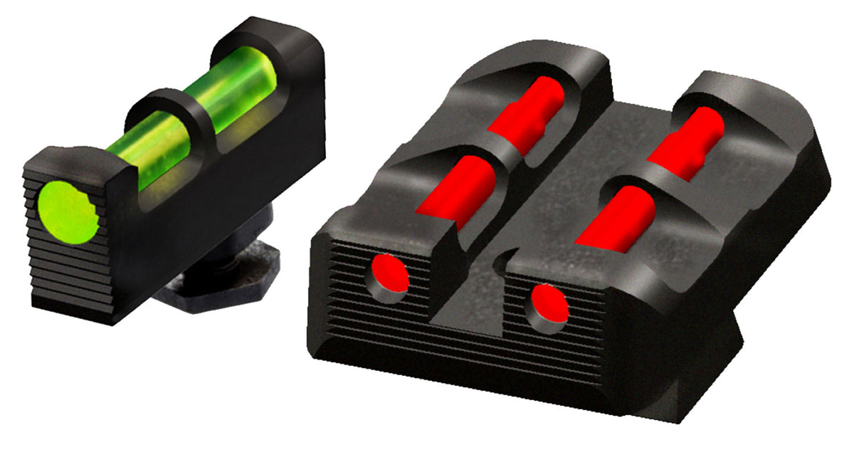 HiViz GLT178 Target Sight Set Green Fiber Optic Front Red Fiber Optic Rear for Glock 9mm 40SW 357SIG