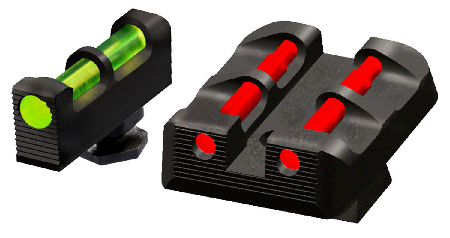 HiViz GLT178 Target Sight Set Green Fiber Optic Front Red Fiber Optic Rear for Glock 9mm 40SW 357SIG